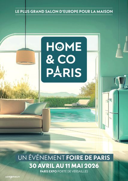 Visuel Home & Co Paris représentant un espace contemporain ouvert sur un jardin, avec une ambiance design et bien-être.