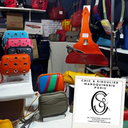 stand de porte monnaie en cuir fait main